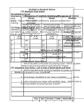 Preview of Math Interactive Notebook - Statistics (VA SOL 5.16)