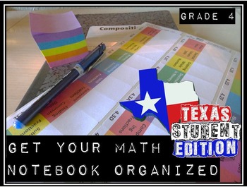 Preview of Math Interactive Notebook Tabs- Student Organization