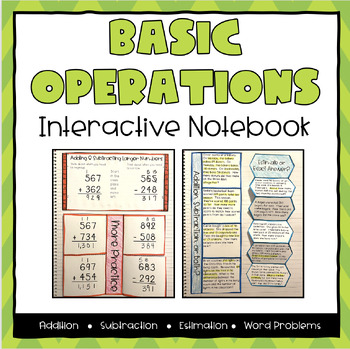 Preview of Math Interactive Notebook - Third Grade Addition & Subtraction