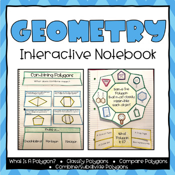 Preview of Math Interactive Notebook - Third Grade Geometry