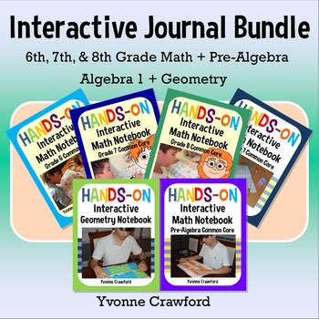 Preview of Math Interactive Notebook | Upper Grade Bundle | Math Skills Review | 40% off