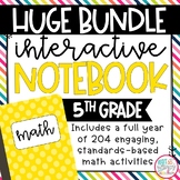 Math Interactive Notebook Yearlong Bundle for 5th Grade