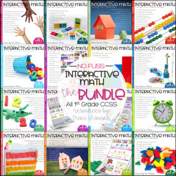 Preview of Math No Prep Interactive Notebook and MORE! 1st Grade BUNDLE