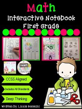 Preview of Math Interactive Notebook made for First Grade