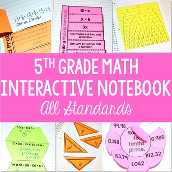 Preview of Math Interactive Notebook {5th Grade Common Core: All Standards} BUNDLE
