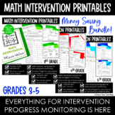 Math Intervention 3rd Grade 4th Grade 5th Grade RTI Progre