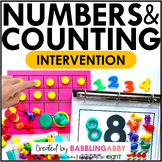 Number Sense Math Activities Intervention Binder for Kinde