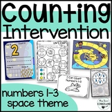 Math Intervention Activities Numbers 1-3 Space