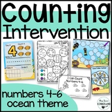 Math Intervention Activities Numbers 4-6 Ocean