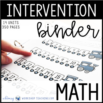 Preview of Math Intervention Binder - First Grade Math Full Year Assessment + Intervention