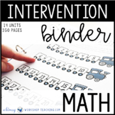 Math Intervention Binder - First Grade Math Full Year Asse