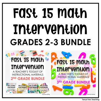 Preview of Math Intervention Binder Hands-on Lessons 2nd Grade 3rd Grade YEARLONG BUNDLE