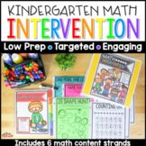 No Prep Math Intervention Binder Activities for Kindergarten