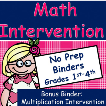 Preview of Math Intervention Binders Grades 1-4