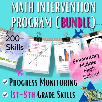Preview of Bundle Math Intervention for middle & high school, SPED, progress monitoring