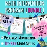 Bundle Math Intervention for middle & high school, SPED, p