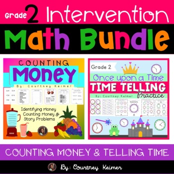 Preview of Math Intervention Bundle for Grade 2 {Time & Money}