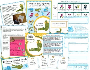 Preview of Math Problem-Solving Unit {Emmy Equating Earthworm} Distance Learning