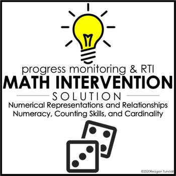 Preview of Math Intervention Solution: Numeracy Counting Cardinality Progress Monitoring