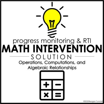 Preview of Math Intervention Solution: Operations Computations Algebraic Thinking RTI
