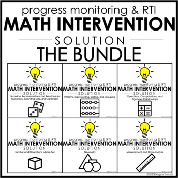 Preview of Math Intervention Solution THE BUNDLE Progress Monitoring RTI