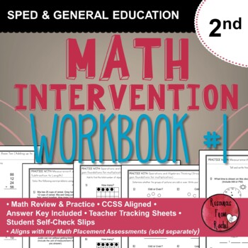 Preview of Math Intervention Workbook 2nd grade - BOOK 1