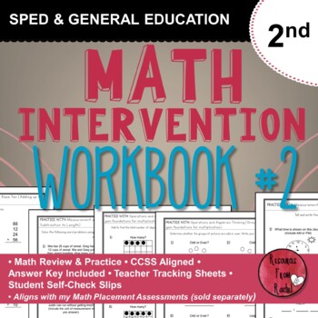 Preview of Math Intervention Workbook 2nd grade - BOOK 2