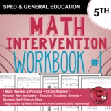 Math Intervention Workbook 5th grade - BOOK 1