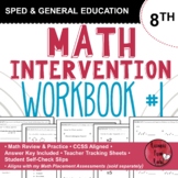 Math Intervention Workbook 8th grade - Book 1