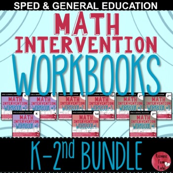 Preview of Math Intervention Workbooks BUNDLE K-2nd