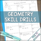 Math Intervention for High School | Geometry Skill Drills