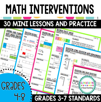 Preview of Math Interventions {Minilessons for Grades 4-8}
