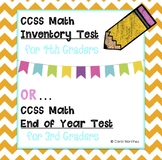 4th Grade Math Inventory Test {CCSS aligned}