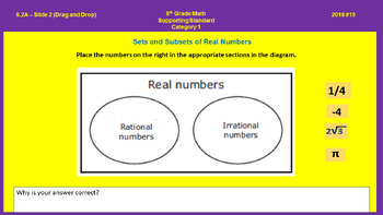 Preview of Math Jam Interactive Slides - 8th Gr Cate 1