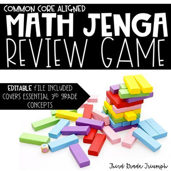Preview of Math Jenga - 3rd Grade