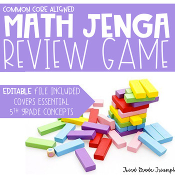 Preview of Math Jenga - 5th Grade