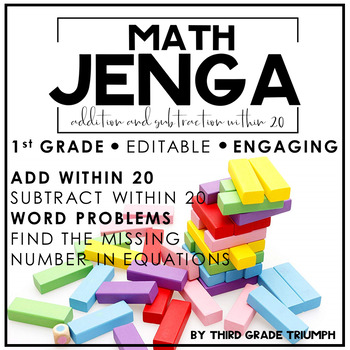 Addition and Subtraction Within 5 Game Cards for Jenga Math Facts Game -  Life Between Summers