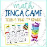 Math Jenga Game Cards for 1st Grade Telling Time