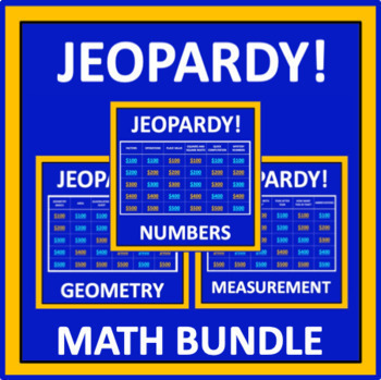Preview of Math Jeopardy Bundle - geometry, numbers, and measurement