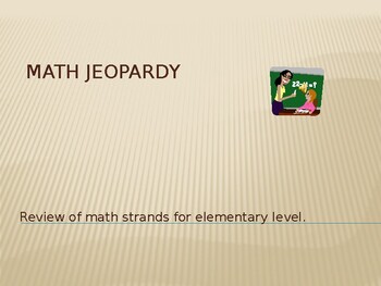 Preview of Math Jeopardy Elementary Math Strands Review