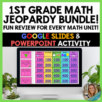 Preview of 1st Grade Math Jeopardy Games BUNDLE for EVERY First Grade Math Standard!