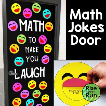 Preview of Math Riddles Door Decoration or Bulletin Board with Jokes