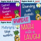 Math Fractions, Decimals, and Geometry Google Forms Bundle