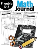 Math Journal Freebie K-3 Geometry