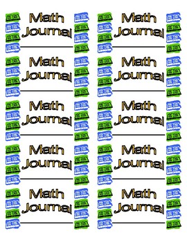 math notebook labels