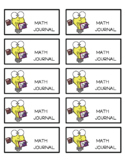 Math Journal Labels and Dividers