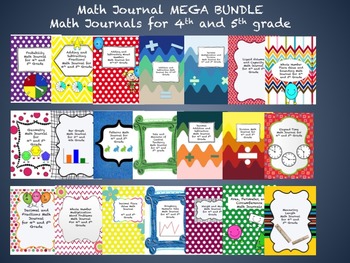 Preview of Math Journal Mega BUNDLE for 4th and 5th Grade