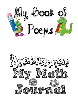 Preview of Math Journal & My Book of Poems Covers