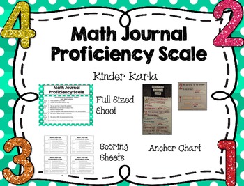 Preview of Math Journal Proficiency Scale and Anchor Chart