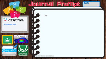 Preview of Math Journal Prompt Template